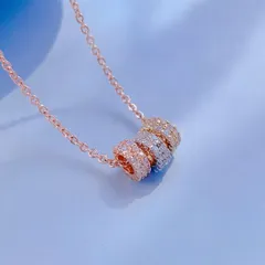 ネックレス ペンダント レディース サークル 3サークル ジルコニア ピンクゴールド 大人可愛い 上品 輝き バレンタイン プレゼント ギフト 入学式 卒業式 入園式 卒園式 春 新生活 普段使い フォーマル パーティー 二次会 軽量 チェーン 贈り物