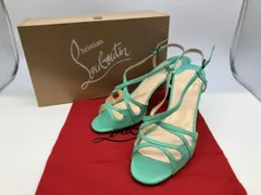 Christian Louboutin サンダル／ハイヒール／グリーン／24.5cm
