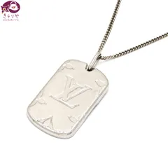 LOUIS VUITTON ルイヴィトン M62484 ロケット ネックレス・モノグラム LVシグネチャー モノグラムフラワー デザイン ペンダント シルバーカラーメタル チェーン全長70.5㎝ イタリア製