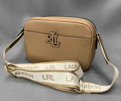 RALPH LAUREN ショルダーバッグ RALPH LAUREN ラルフローレン　ロゴ入レザーショルダーバッグ　薄茶系　431970163009
