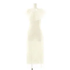 トランテアン ソン ドゥ モード 31 Sons de mode 25SS フリルカラーレースワンピース フレンチスリーブ ロング S 白 /NR ■OS