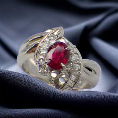 ルビー ダイヤモンドリング K18 7.3g 11号 カード鑑別付 Jewelry Ruby2