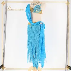 社交ダンス 衣装 ラテン ドレス ワンピース フリンジ デモ 競技 水色 金 ゴールド レース 発表会 パーティ ダンス ゴールド系 ブルー系 ステージ衣装 ダンスレッスン 豪華 目立つ フェスティバル エレガント ビジュー フリンジスカート ダンスウェア