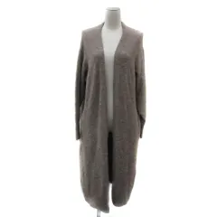 プラステ PLST ニットカーディガン ロング丈 前開き ウール混 M ブラウンベージュ /YS17