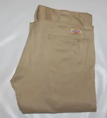 送料無料! USED Dickies ディッキーズ ワークパンツ スリムストレート KHAKI 実寸W32　WP-11