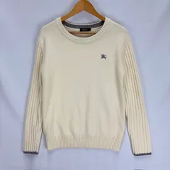 Burberry BLACK LABEL ワンポイント 切替 セーター サイズ3 D1N83-415-03 08012405 01 小さいシミ有