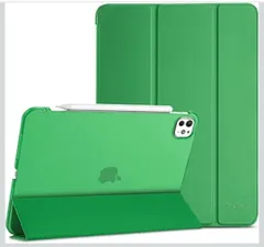 ★ProCase iPad Pro 11インチ ケース M5 /M4 2025/2024年発売 第6/5世代 専用 (A2836 A2837 A3006) スリム 耐衝撃 三つ折り スタンド スマートカバー - ライトグリーン