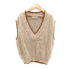 アーバンリサーチ サニーレーベル URBAN RESEARCH Sonny Label ニットベスト ミドル丈 Vネック F ブラウン /SY40