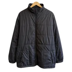 90's vintage ビンテージ NIKE ナイキ 中綿ジャケット スタンドカラー パファージャケット ロゴ刺繍 黒 ブラック Lサイズ No.M231