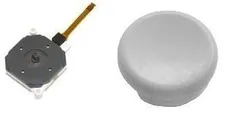 【在庫セール】3DS / 3DSLL 互換品 共通 アナログスティック スライドパッド 樹脂製 グリップ 互換 キャップ コントロール基板 セット オリジナルウエス付き (白 ホワイト)