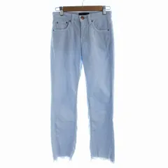 レッドカード RED CARD ストレートパンツ コーデュロイ カットオフ 21 XXS 水色 ライトブルー /EE
