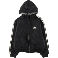 古着 90~00年代 アディダス adidas リバーシブル バックロゴ 中綿パーカー パファージャケット メンズM相当/eaa459044