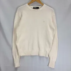 90s POLO by RALPH LAUREN ラウンドカラー コットンセーター ワンポイント サイズS 08012407 01