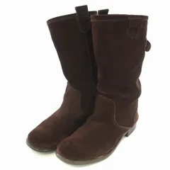 アニエスベー agnes b. ミドルブーツ スエード ベルト 37 23.5cm 茶 ブラウン /TK