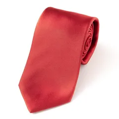 [スタイルイコール] ネクタイ シルク100% 日本製 結婚式 ビジネス 無地 京丹後織り (レッド)