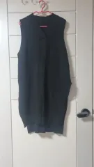 ニットベスト ブラック Vネック