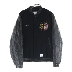 WTAPS (ダブルタップス) 20AW CANAL JACKET WONY MOSSER カナル モッサー スタジアムジャケットスタジャン ジャケット ブラック 202BRDT-JKM05