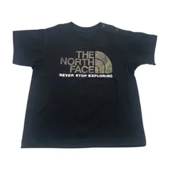 ◼︎ザノースフェイス ベビー Tシャツ 90 ブラック 迷彩ロゴ 半袖 子供服 男の子 女の子 トップス