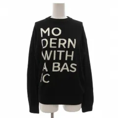 ステートオブマインド STATE OF MIND MODERN WITH A BASIC ニット セーター S 長袖 ロゴ 黒 ブラック 92130300605 /NU