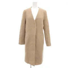 エニィスィス エニシス anySiS スーペリアファインウールモッサ カラーレス コート ロング ノーカラー Vネック 2 ベージュ系 /NL