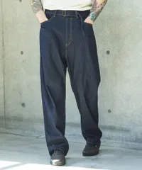 MR.OLIVE /RINSE WASH 8oz DENIM / BELTED RELAX TAPERED PANTS  / ミスターオリーブ / リンスウォッシュ8オンスデニム / リラックス テーパード パンツのサムネイル