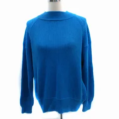 グリーンレーベルリラクシング ユナイテッドアローズ green label relaxing ニット セーター 長袖 モックネック 水色 ライトブルー /SM9