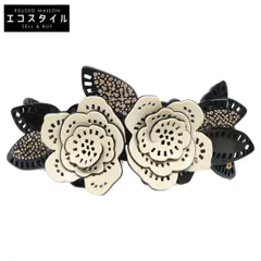 ALEXANDRE de PARIS アレクサンドル ドゥ パリ 【美品】フラワー＆ラインストーン バレッタ