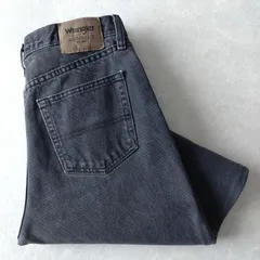■古着 Wrangler ラングラー ブラックジーンズ デニムパンツ 黒 実寸W32L30【L5449】
