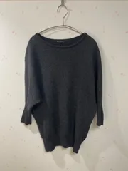 23区 ウール100％ 七分袖 ニット セーター グレー サイズ38（M相当）