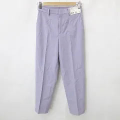 ユニクロ UNIQLO スマートアンクルパンツ ロング丈 ストレッチ 紫 パープル S
