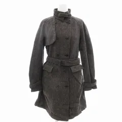 ジャーナルスタンダード JOURNAL STANDARD スタンドカラーコート ロング ベルト付 ウール 茶 ブラウン /GV ■F