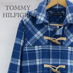 トミーヒルフィガー TOMMY HILFIGER ダッフルコート 11-2411682-040 ウールミドルコート L ブルー/チェック  メンズ ファッション _219023