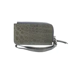 【オリジナル】 クロコダイル カードケース グレーブラウン/シルバー金具【新品】(JD-KO-8415-3)