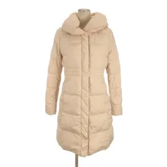 フェルゥ Feroux ダウンコート ロング ビジュー 2 ベージュ ■FF