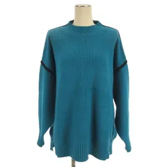 イェッカヴェッカ YECCA VECCA 配色 ライン ニット セーター ブルー系 F