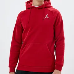 NIKE ナイキ AIR JORDAN エア ジョーダン フリース プルオーバー パーカー 赤 白ロゴ (NKJH16)