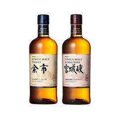 ニッカ シングルモルト 宮城峡 余市 2本セット - メルカリ