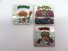 ビックリマン 旧ビックリマンシール 第22弾 悪魔VS天使シール サイズ48mm 3枚おまとめセット ジャンク品含む セレンス/ボルカンヌ/ダークマター 　保管⑧