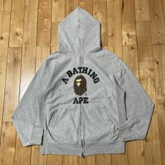 APE ベイプスタ エイプ 星柄 スター柄 フルジップ パーカー グレー M