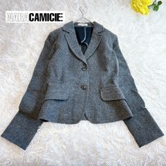 【美品✨NARACAMICIE/ナラカミーチェ】ウールテーラードジャケット 日本製 グレー オフィス フォーマル 卒園式 卒業式 入学式 入園式 クリーニング済み