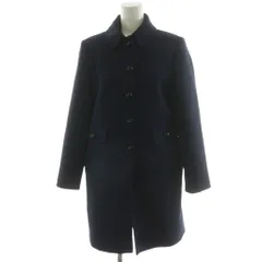 ザラ ZARA ステンカラーコート ロング丈 裏地総柄 アウター XS 紺 ネイビー /AN54