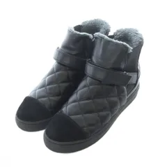 ランバンオンブルー LANVIN en Bleu サイドゴアブーツ ショートブーツ 23cm 黒 ブラック サイドゴム ベルト /RI ■OS