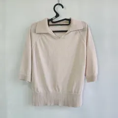 c8 the AtG カラーネック ニット ライトピンク 55サイズ