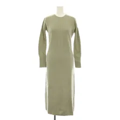 アンクレイヴ uncrave ワンピース ロング リブニット ウール 1 薄緑 カーキ 長袖 OPUVIW0406 /YM ■MA