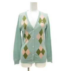 ラコステ LACOSTE カーディガン ニット アーガイル柄 チェック 38 ライトブルー /JS