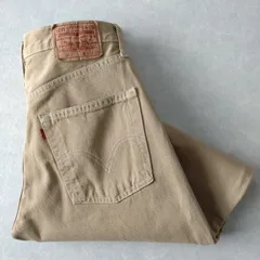 ■古着 Levi's リーバイス 501 ジーンズ デニムパンツ STRAIGHT FIT ベージュ 07年製 実寸W32L30【L5453】