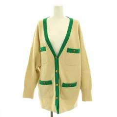 ジャーナルスタンダードレサージュ journal standard L'essage 21AW キンボタンラインVネックカーディガン Vネック 長袖 ベージュ 緑 グリーン /YT