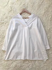 BEARDSLEY（ビアズリー） 長袖 刺繍 シャツブラウス コットン100％　サイズFree