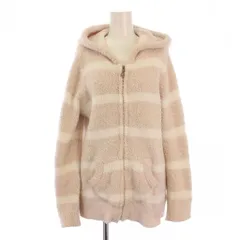 ジェラートピケ gelato pique 22SS ルームウェア パーカー ジャケット ジップアップ ボーダー柄 F ピンク ホワイト PWNT221001 /BM