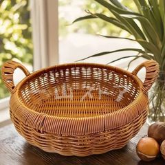ハンドメイド】クラフトバンド 籠 カゴ 小物入れ 透かし編み